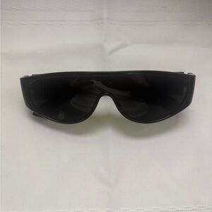 Sleek Black Shield Sunglasses